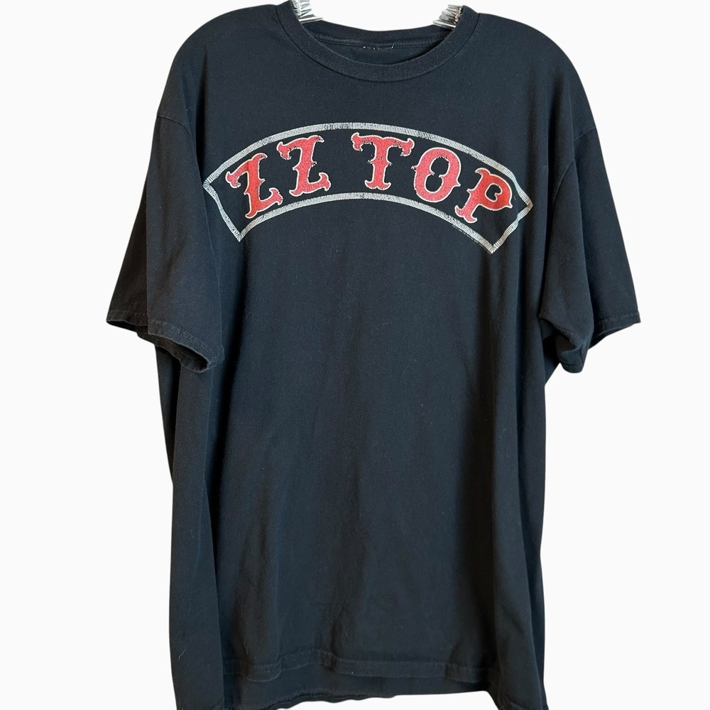 ZZ Top Concert Anniversary Shirt Mens Size Large Classic Rock Band Tee Black
